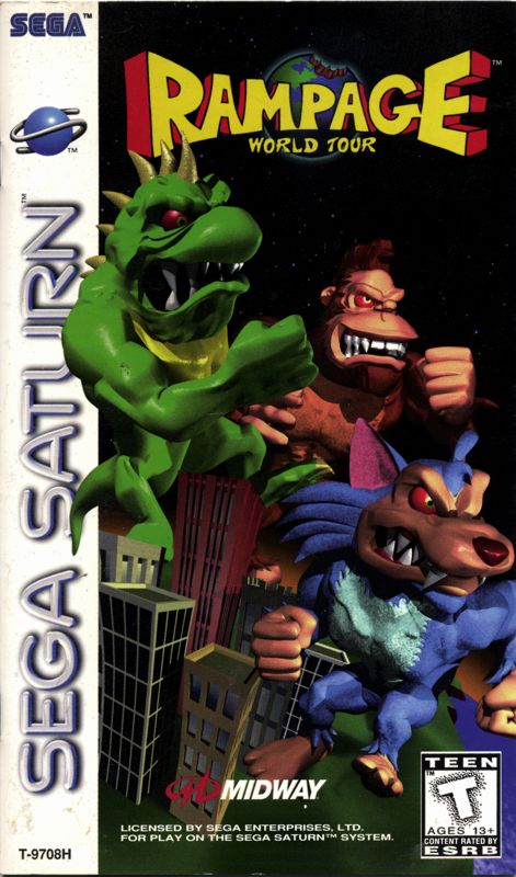 Rampage World Tour box art for Sega Saturn